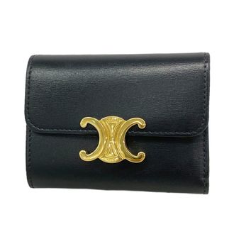 Celine Black Leather Wallet (Tri-Fold) (Pre-Owned)