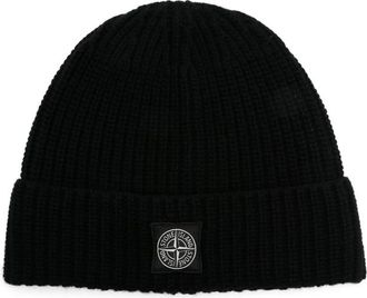 Stone Island Ribbed Wool Beanie