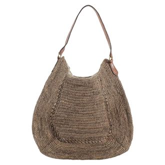 Ibeliv Shoulder Bags, female, Brown, Size: ONE SIZE Meva Raffia Shoulder Bag
