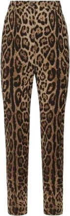 Dolce & Gabbana Slim-fit Broeken - Dames - Slim Fit Broeken - Bruin - XS - Broeken