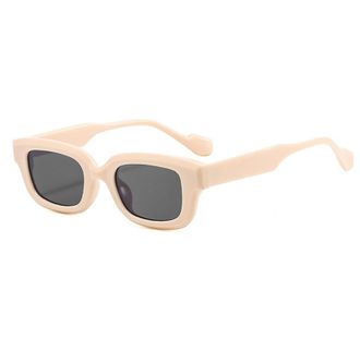 Generic Square Womens Outdoor Sunglasses Vacation Mens Driving Sun Glasses(Beige)