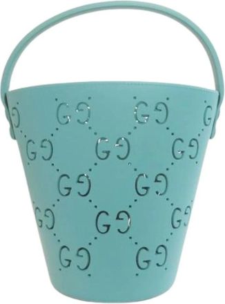 Gucci Pre-owned Bucket Bags, female, Blue, Size: ONE SIZE Pre-owned Rubber Bucket Bag