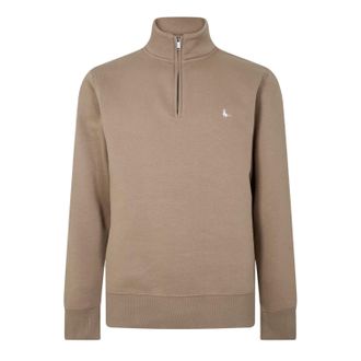 Jack Wills Heren Barchester Half Zip Sweatshirt (Fawn)