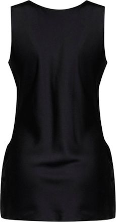Stella McCartney Womens Top Draped Satin Black Acetate Tops