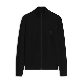 BOSS Knit jacket in cotton and cashmere