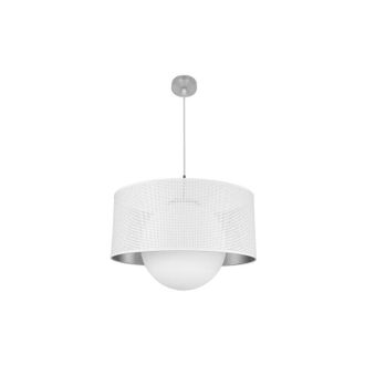 Fabrilamp Colgante cosmico 1xe27 niquel/blanco-plata regx50x50 cm