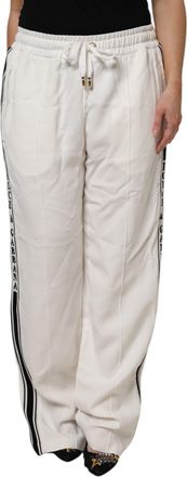 Dolce & Gabbana Womens White Jogger Sweatpants Pants Viscose Elastane