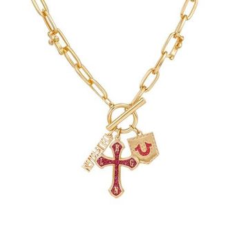 True Religion Rebel Charm Necklace in Gold Tone at Nordstrom