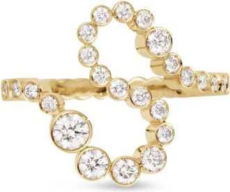 Sophie Bille Brahe 18kt yellow gold Ensemble Coeur S ring - women - Diamond/18kt Yellow Gold - 53