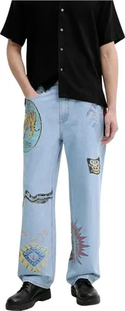 Desigual Heren, Jeans, Blauw, Maat: W34 Katoen