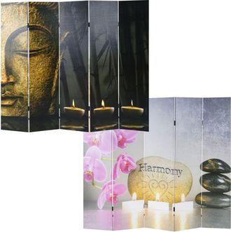 Hhg Hhg - Nunca Usado] Biombo Fotogr&aacute;fico Buda, Biombo Separador De Ambientes, 180x160 Cm