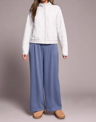 Tribal Quilted Lightweight Zip-Front Mock Neck Jacket In H Frost Grey