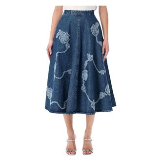 Rotate Rotate Birger Christensen, Dames, Rokken, Blauw, Maat: M Denim