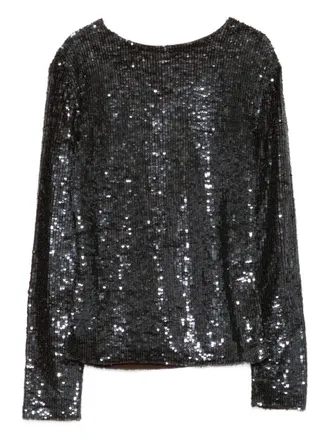 P.A.R.O.S.H. Sequin-Embellished Blouse - Black