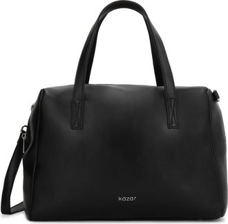 Kazar Leren handtas met handvatten en riem - Dames - Handtassen - Zwart - ONE Size - Leer - Tassen