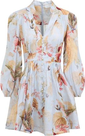 Zimmermann Multicolor Linnen Jurk voor Zomerse Uitjes - Dames - Korte kleedjes - Veelkleurig - XS - Linnen - Kleedjes