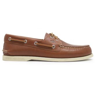 Sperry Top-Sider Authentic Original 2-Eye Full Grain Leather Mens Boat Shoes - UK 11 - US 12 Men - EU 46 - Light Brown Brun Clair Pastel - Size:UK 11