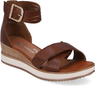 Remonte Womens Ankle Buckle Sandal In Brown