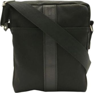 Herm&egrave;s Pre-owned Pochette Schoudertas - Heren - Vintage Schoudertas - Zwart - ONE Size - Leer - Vintage