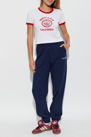 Sporty & Rich T-shirt From The Marine Collection, Womens, White