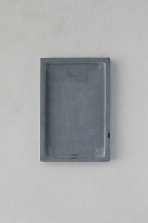 Terrain Gray Stone Decorative Tray, Large