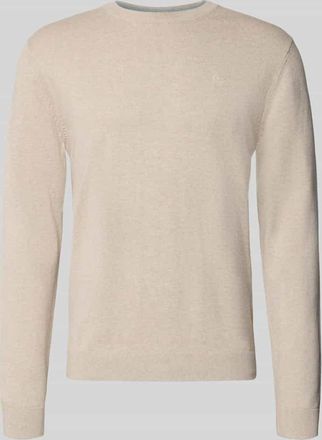 Tom Tailor Regular Fit Strickpullover aus reiner Baumwolle in Beige, Gr&ouml;&szlig;e XXXL
