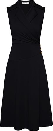 Grace Karin Womens Summer Dress Sleeveless V-Neck A-Line Cocktail Prom Dress Elegant Formal Dress for Women UK Business Work Black S