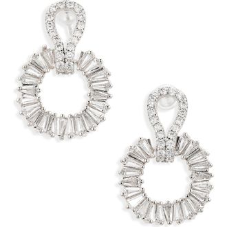 Cara Crystal Drop Earrings in Silver/Crystal at Nordstrom Rack