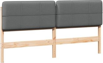 vidaXL Upholstered Headboard Brown and Light Grey 200 cm vidaXL