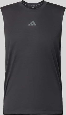 adidas Regular Fit Sport Tank Top mit Label Print in Black, Gr&ouml;&szlig;e XXL