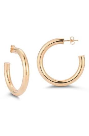 Glaze Jewelry 14K Gold Plated Sterling Silver Hoop Earrings in Rose Gold at Nordstrom Rack