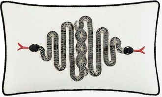 Jonathan Adler Kit Uk/eu Almohada Bordada con Serpiente