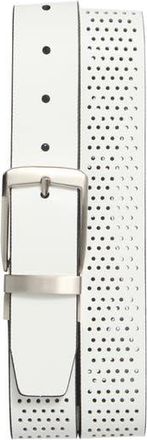 PGA TOUR Perforated Reversible Belt in White at Nordstrom Rack, Size 36