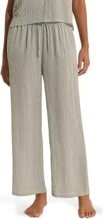 Etam Oselia Wide Leg Pajama Pants in Imp Fond Vert at Nordstrom, Size X-Large