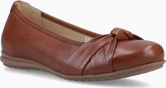 Hush Puppies Womens Lilith Knot Womens Ballerinas - Brown - Size: 8