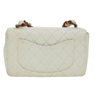 Chanel Pre-owned Vintage Schoudertas - Dames - Pre-owned - Wit - Maat: ONE Size Leer