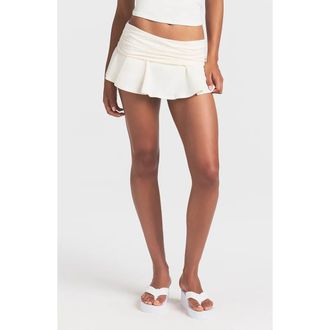 SKIMS Foldover Cotton Blend Jersey Miniskort in Marble at Nordstrom, Size Xx-Small