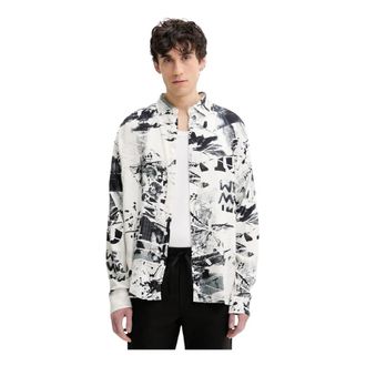 Desigual Moto Shirt - Heren - Casual Overhemden - Wit - S - Overhemden