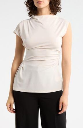 Elodie Asymmetric Draped Top in Creme at Nordstrom Rack, Size X-Small