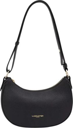 Lancaster Zwarte Milano Aria Schoudertas - Dames - Schoudertassen - Zwart - ONE Size - Leer - Tassen