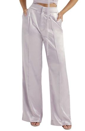 House of CB Alivia Loose Fit Trousers in Grey at Nordstrom, Size X-Small
