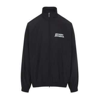 Balenciaga Light Jackets, male, Black, M, Masking Tape Tracksuit Jacket