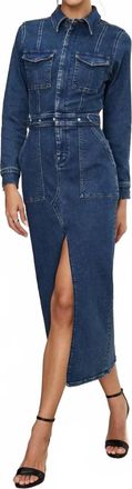 Good American Fit For Success Midi Dress In Indigo