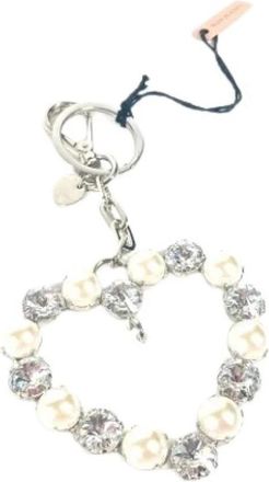 Miu Miu Pre-owned Zilveren Sleutelhanger - Dames - Vintage Accessoires - Grijs - ONE Size - Vintage