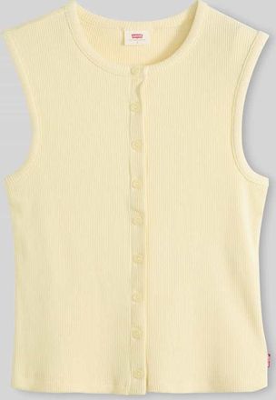 Levi's Slim Fit Top mit Knopfleiste in Pastellgelb, Gr&ouml;&szlig;e XS