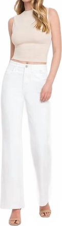 Flying Monkey 90s Vintage Tummy Control High Rise Flare Jean In White