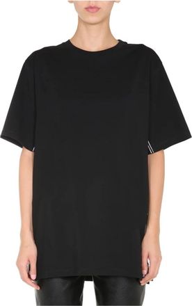Stella McCartney T-shirt met ronde hals - Dames - T-shirts - Zwart - 2XS - Katoen - Tops