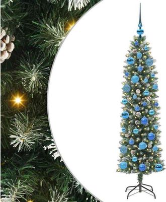 vidaXL &Aacute;rbol Navide&ntilde;o Artificial Delgado Con 150 Led Verde Y 150 Cm Vidaxl
