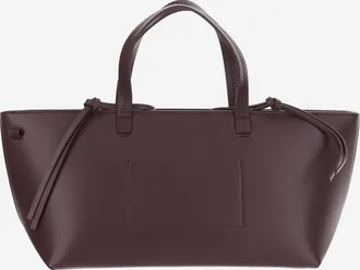 Jil Sander Womens Small Bateau Tote Bag Bordeaux Calfskin Satchels & Cross Body