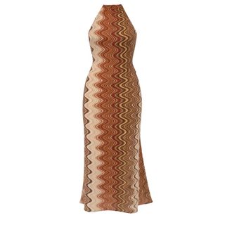 MC2 Saint Barth Knitted Dresses, female, Multicolor, Size: S Rachel Sea Wave 18 Dress